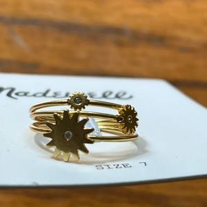 Madewell Triple Golden Sun Ring
Set NWT